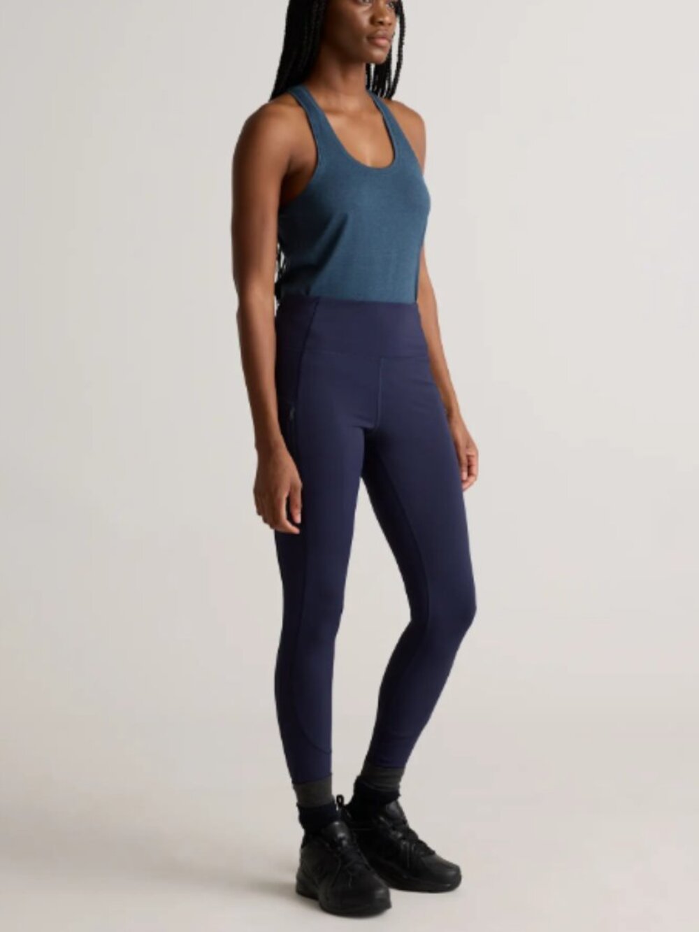 Quince Whistler High-Rise Pocket Thermal Legging Deep Navy - Medium